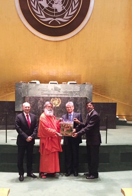 Vishwaguruji at the United Nation Headquarters in New York